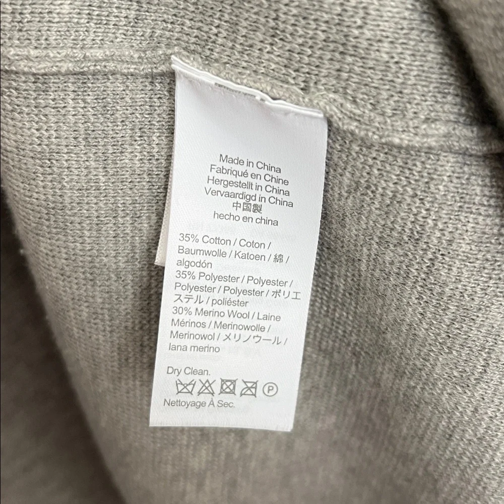 J.Crew Eloise Sweater Blazer Cardigan Light Gray Cotton Blend Women's 2X